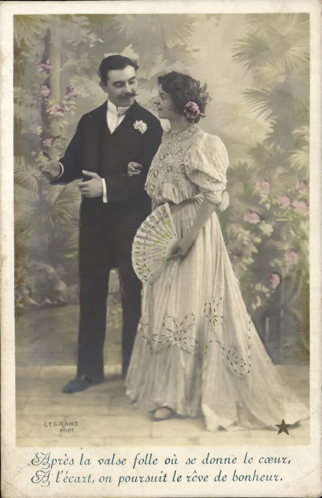 Tanzendes Paar — Ball-Szene — Legrand Phot. - Vorderseite