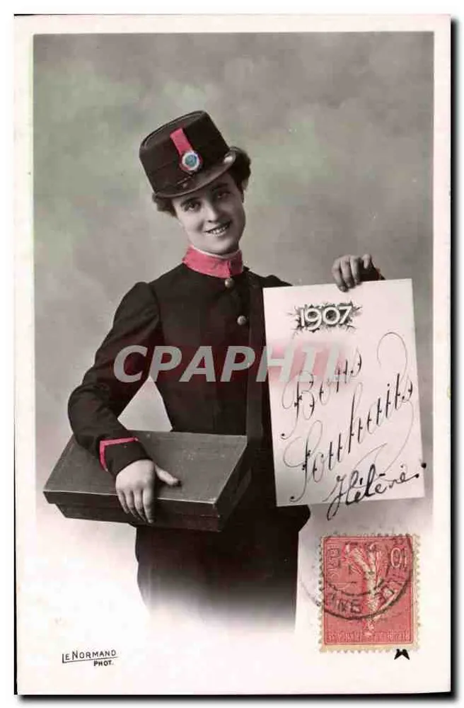 Junge Frau im Uniform — 1907 — LE NORMAND PHOT. - Vorderseite