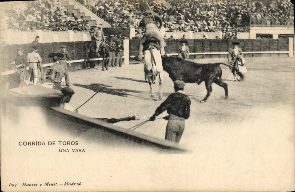 Corrida de Toros — Una Varas — Hausser y Menet, n° 697 - Awers