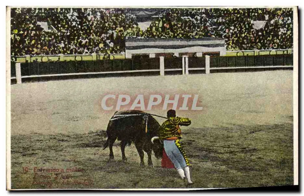 Entrando para matar — Corrida de touros n. 71 m. — Corrida de touros - Frente