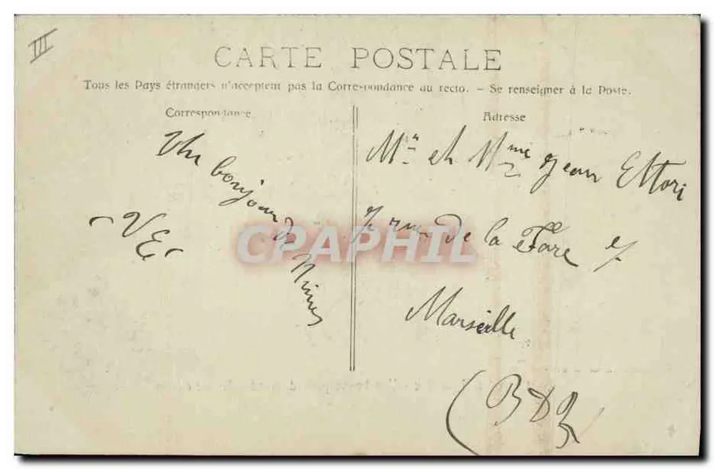 Stierkampf — Eine gute Paar Banderillas im Cuarto — Phototypie E. Lécour, Marseille - Rückseite