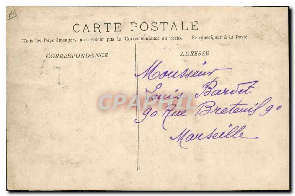Stierkampf — Eine gute Paar Banderillen im Cuarto — Phototypie E. Lacour Marseille - Rückseite