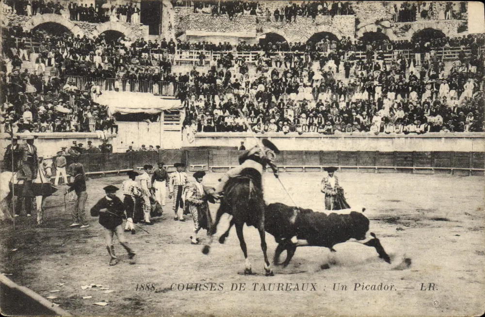 Stierkampf — Ein Picador — LR. — 1888 - Vorderseite