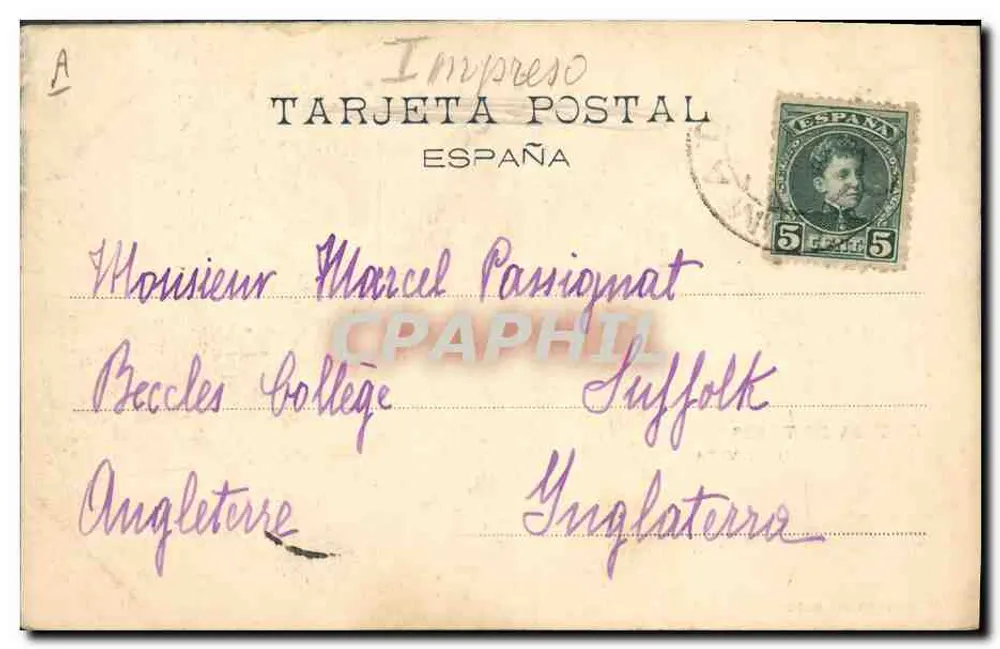 Corrida de touros — Uma vara — Hauber y Menet, Madrid, n° 697 - Verso