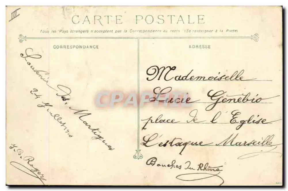 Kreuzer Voltaire — Französische Marine — Verlag Marius Bar, Toulon - Rückseite