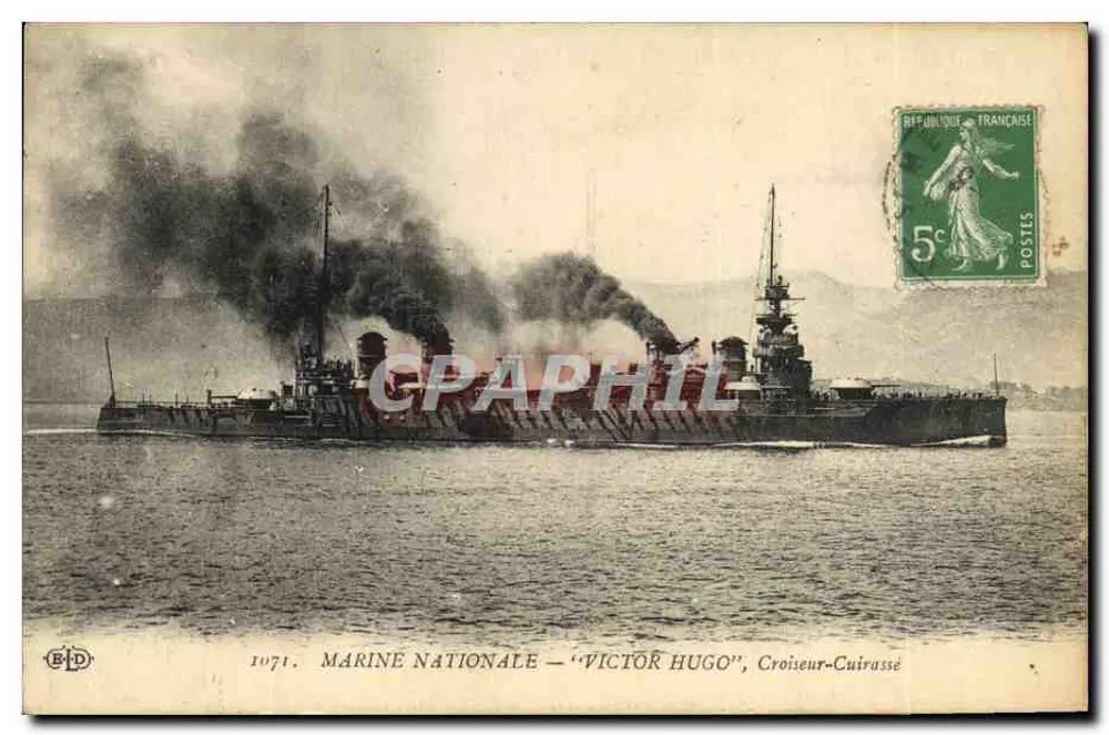 Marine Nationale — 'Victor Hugo', Kreuzer-Linienschiff — Verlag B.I.D. n°1071 - Vorderseite