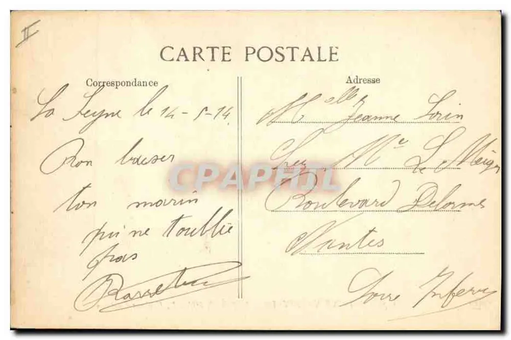 Marine Nationale — 'Victor Hugo', Kreuzer-Linienschiff — Verlag B.I.D. n°1071 - Rückseite