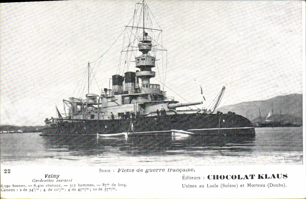 Der Kreuzer Valmy — Französische Kriegsflottille — Verleger CHOCOLAT KLAUS - Vorderseite