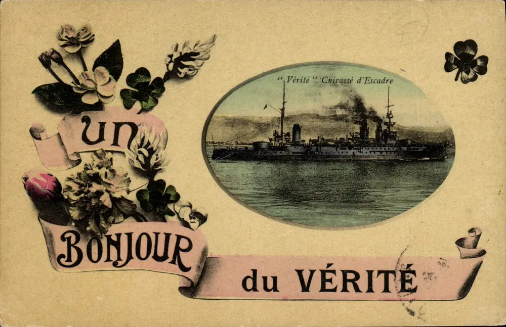 BONJOUR du VÉRITÉ — Schlachtschiff — Bureau Central Naval, Marseille - Vorderseite