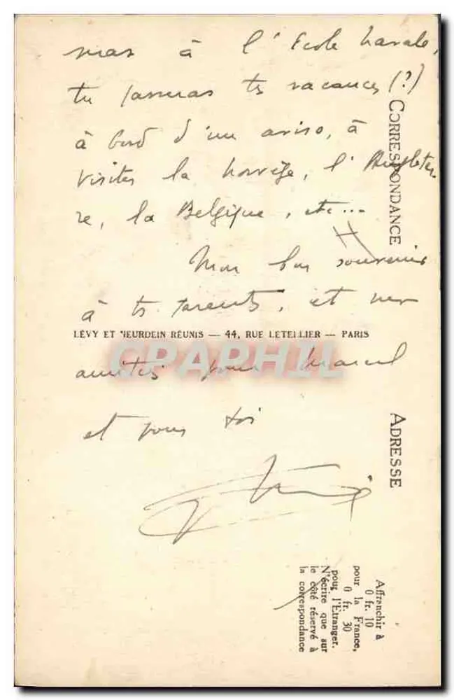 Le Voltaire — Panzerkreuzer — Marine - Rückseite