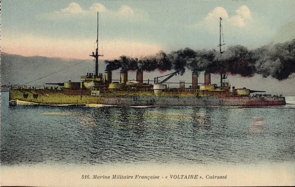 Cruiser blindado « Voltaire » — Marinha Militar Francesa — n° 516 - Frente