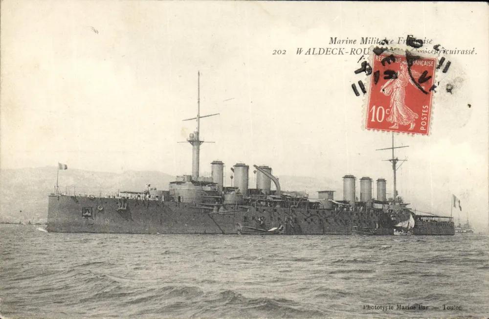 Panzerkreuzer Waldeck-Rousseau — Französische Marine — Phototypie Marie Bar, Toulon - Vorderseite