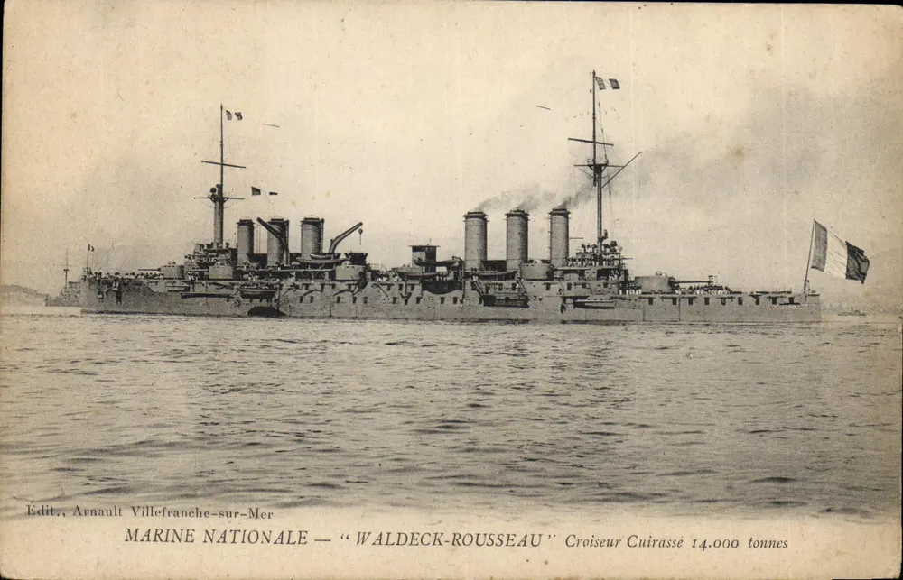 Marine Nationale — "Waldeck-Rousseau" — Panzerkreuzer 14.000 Tonnen — Verlag Arnault Villefranche-sur-Mer - Vorderseite