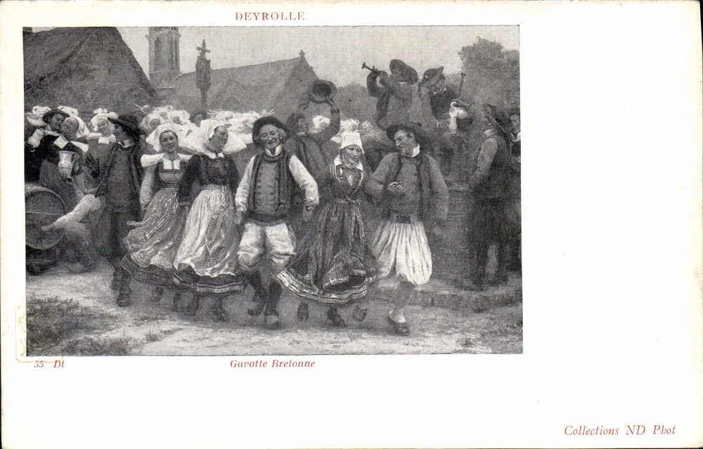 Bretone Gavotte — Traditionele Dans — Deyrolle, n° 35 Dt - Voorkant