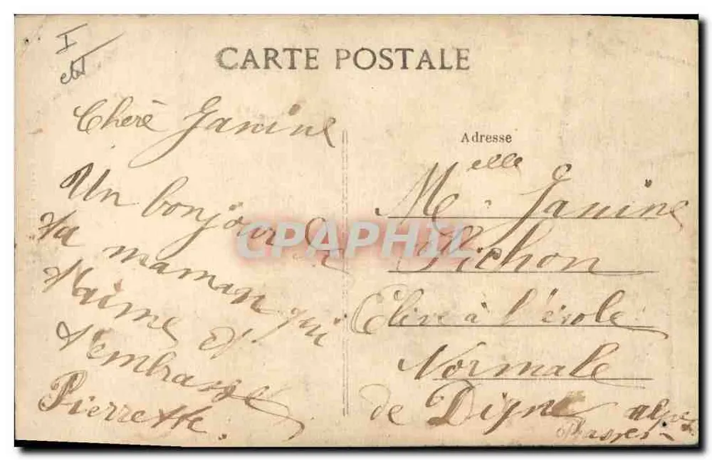 Pont-l'Abbé — Deux fillettes bretonnes en costume traditionnel — Collection VILLARD, Quimper - Verso