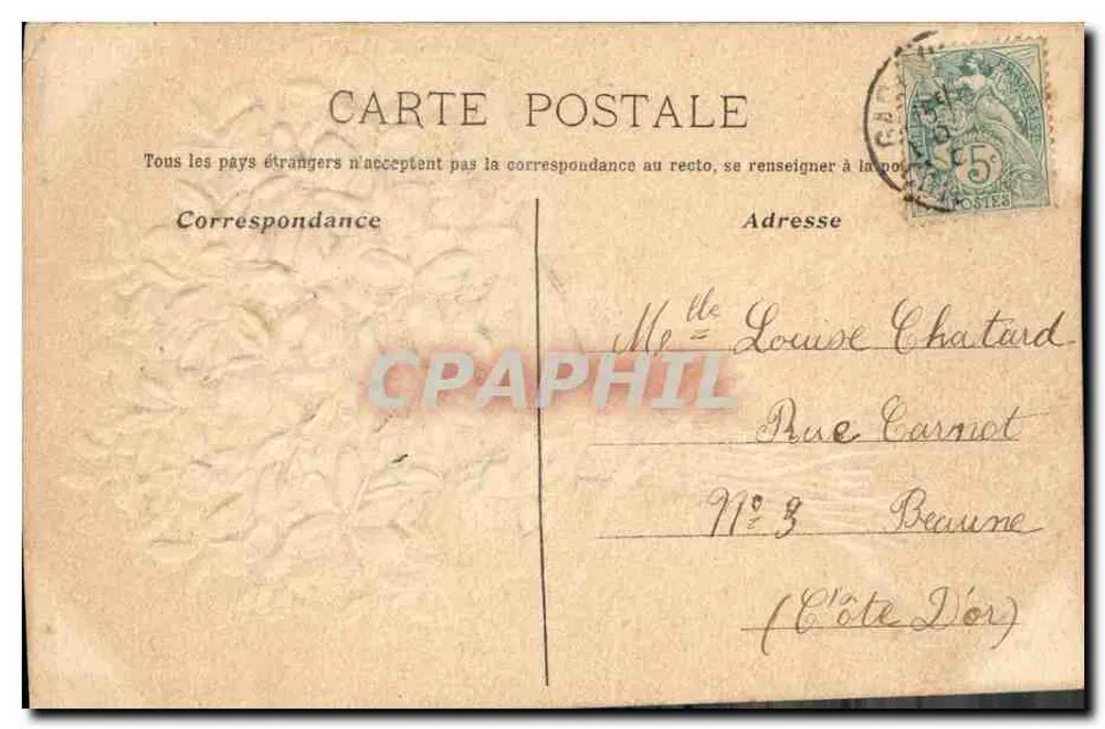 Arranjo de flores — Carta postal — Editor não visível - Verso