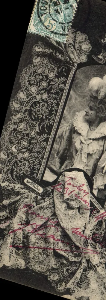 Femme en dentelle — portrait — éditeur Bradelles - Anverso