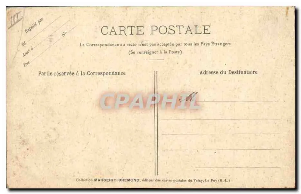 Seide aus Craponne — Lingerie Cluny — Verlag Margerit-Bremond, Le Puy (H.-L.) - Rückseite