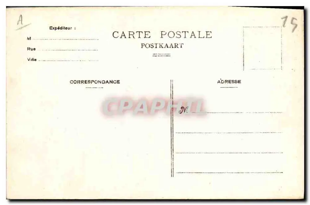 Malines. Uma Dentellière — Bilhete postal antigo - Verso
