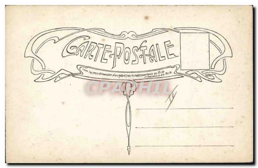 Sprache des Stempels — dekorative Karte mit Herzfoto — Verleger LOTUS, n° 501 - Rückseite