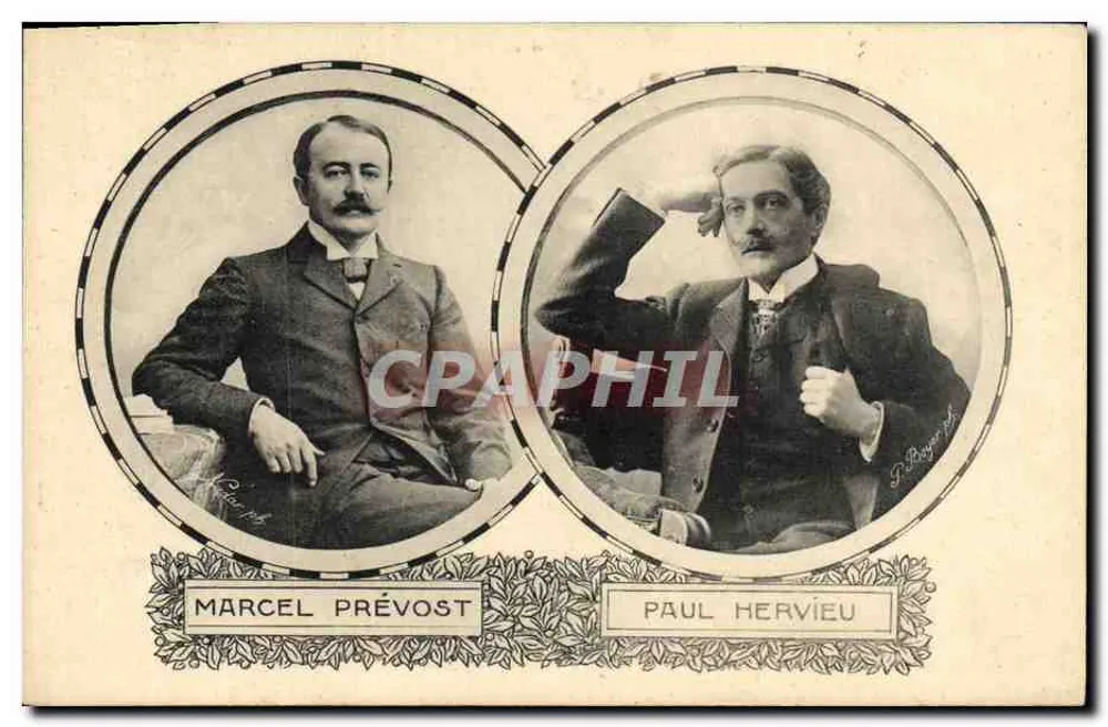 Marcel Prévost i Paul Hervieu — portrety — G. Roger, fotograf - Awers