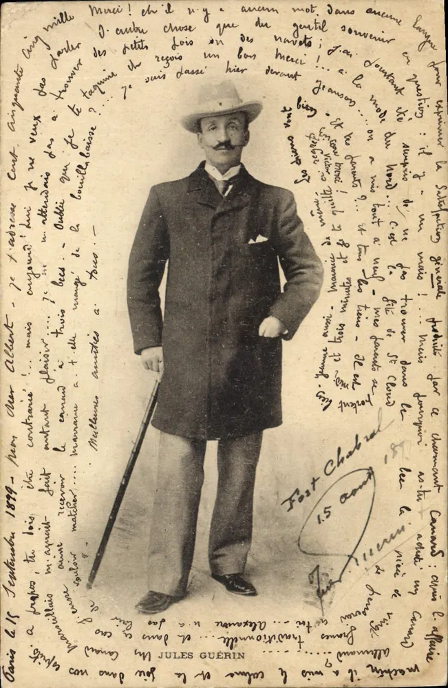 Jules Guérin — retrato de um homem com casaco e chapéu — Jules Guérin, Paris - Frente
