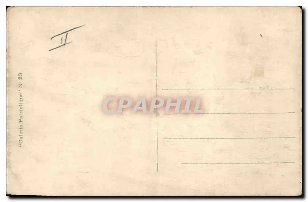 Poincaré — Nuestro valiente presidente — Galería Patrioïque N° 28 - Reverso