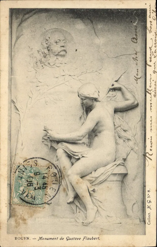 Rouen — Monument de Gustave Flaubert — Collect. M. S. N° 8 - Frente