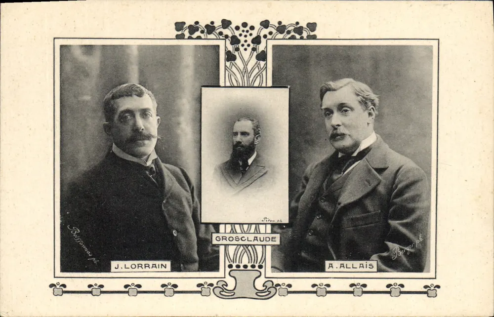 J. Lorrrain e A. Allais — retrato tripartido com Grosclaude — Berger ph. - Frente