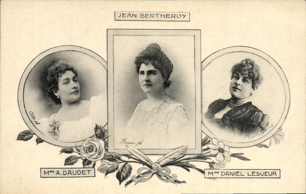 Drei Schauspielerinnen — Jean Bertheroy, Mme A. Daudet, Mme Daniel Lesueur — Verlag: Braun & Cie - Vorderseite
