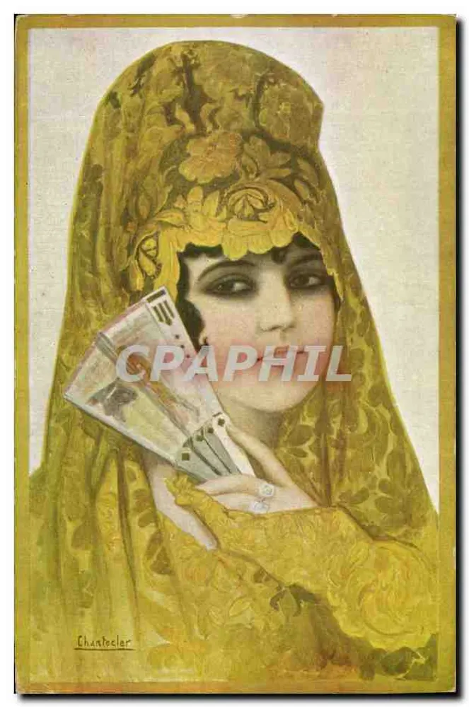 Frau im gelben Schleier — Chantecler — Editions Victoria, N. Coll Salici, Barcelona - Vorderseite