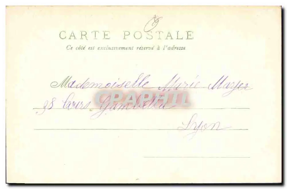 Marie Louise Michibet — Portrait einer jungen Frau in Hochzeitskleid — Verlag nicht sichtbar - Rückseite