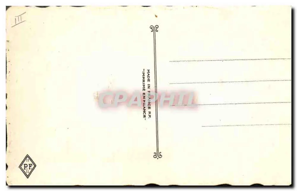Paare — Herz-förmiges Foto — Verlag P.F. (Frankreich) - Rückseite