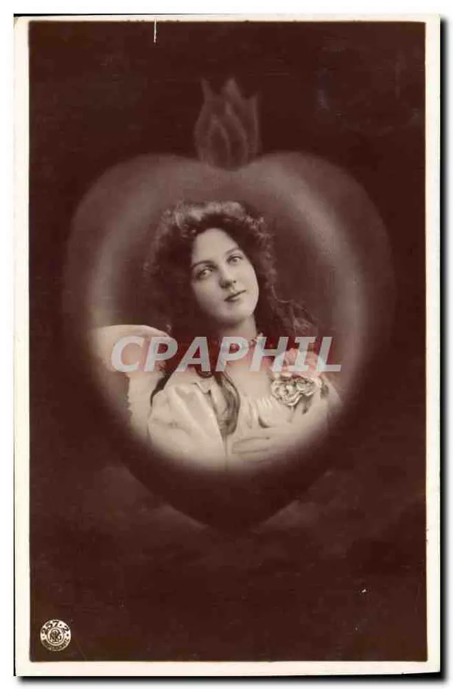 Junge Frau in einem Herz — Verlag A. G. Stegellz, Berlin — Serie 1904 - Vorderseite