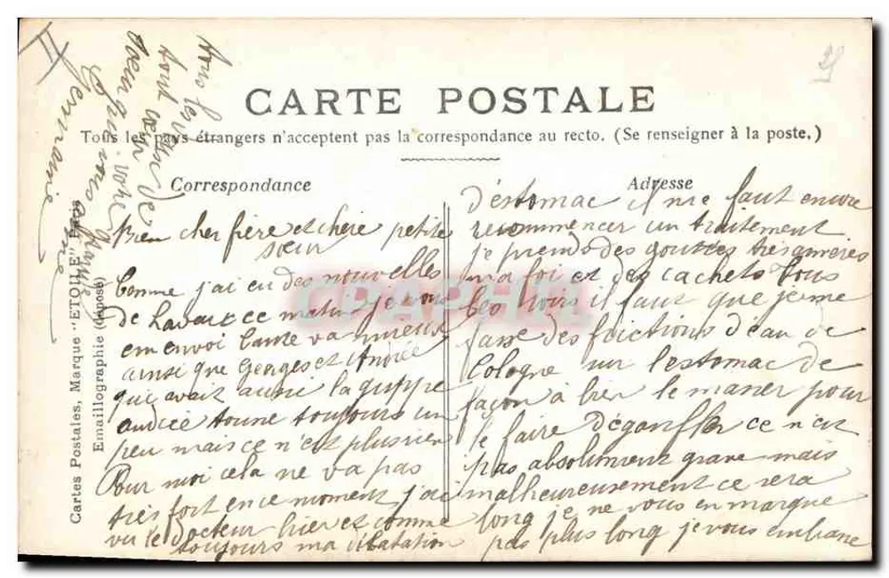 Zwei Kinder — ein Sitz in einem Buchstaben A mit Blumenverzierung — Stebbing Phot. - Rückseite
