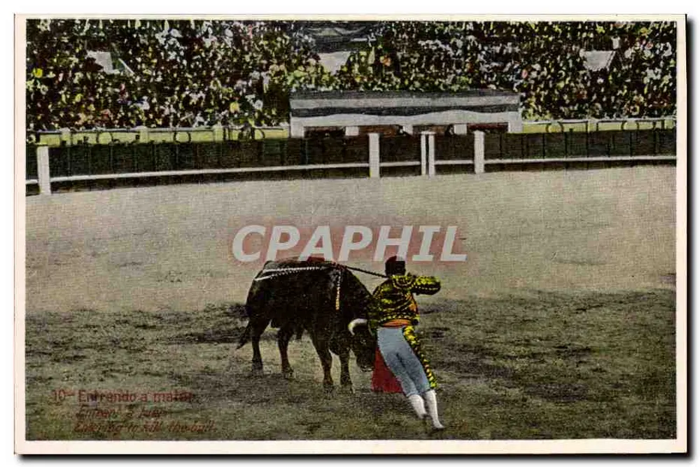 Entrando a matar — Treinamento para matar o touro — Corrida de Toros n. 71 m. - Frente