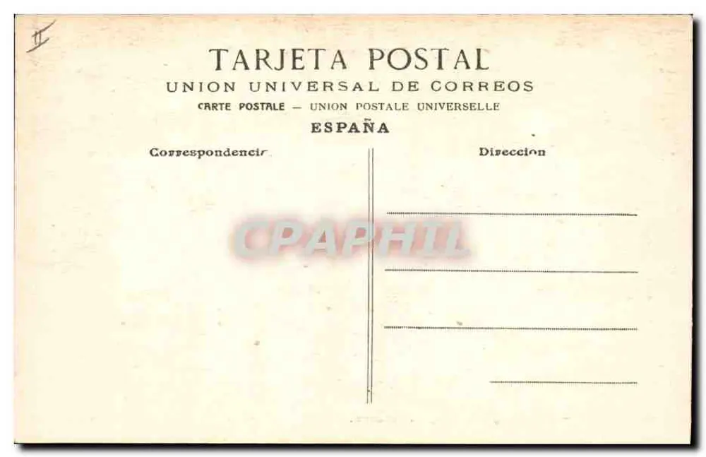 Corrida de toros — Der Stier springt über die Barriere — Union Universal de Correos - Rückseite