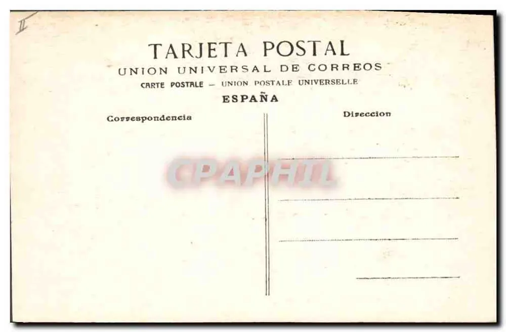 Corrida de touros — Uma buena par — De seguida após a colocação das banderilhas — Union Universal de Correos - Verso