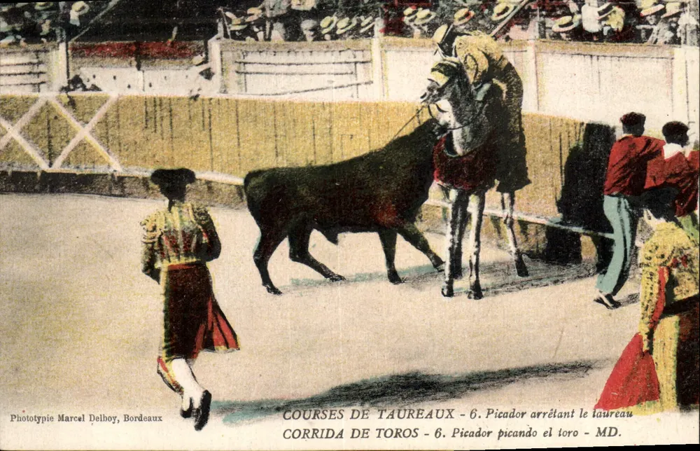Kampf mit Stier — Bordeaux — Phototypie Marcel Delboy - Vorderseite