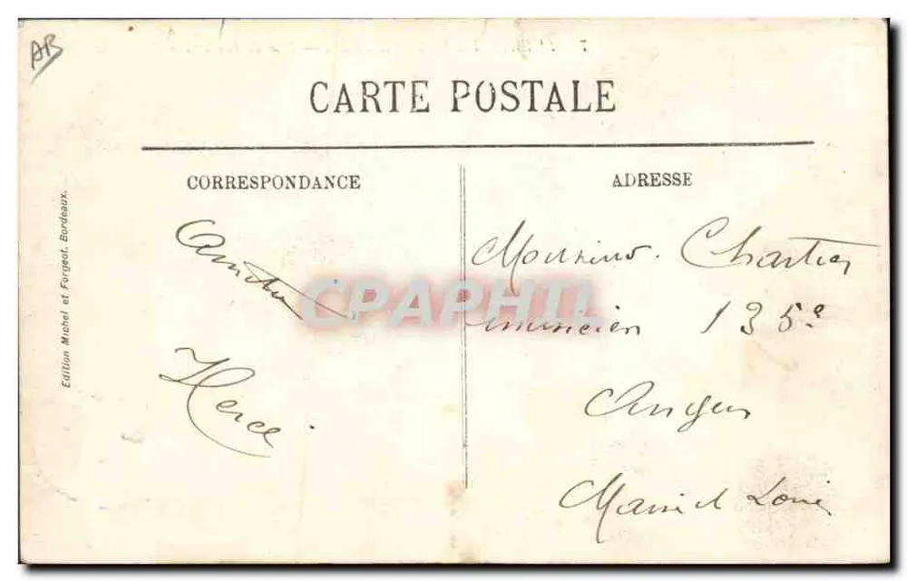 Kampf mit dem Stier — Banderilla-Serie — Edition Michel et Forgest, Bordeaux - Rückseite