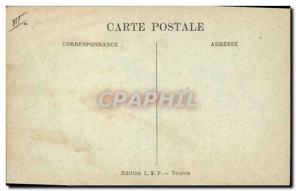 Navio de guerra francês — WALDECK-ROUSSEAU — Edição L.F.F. Toulon - Verso