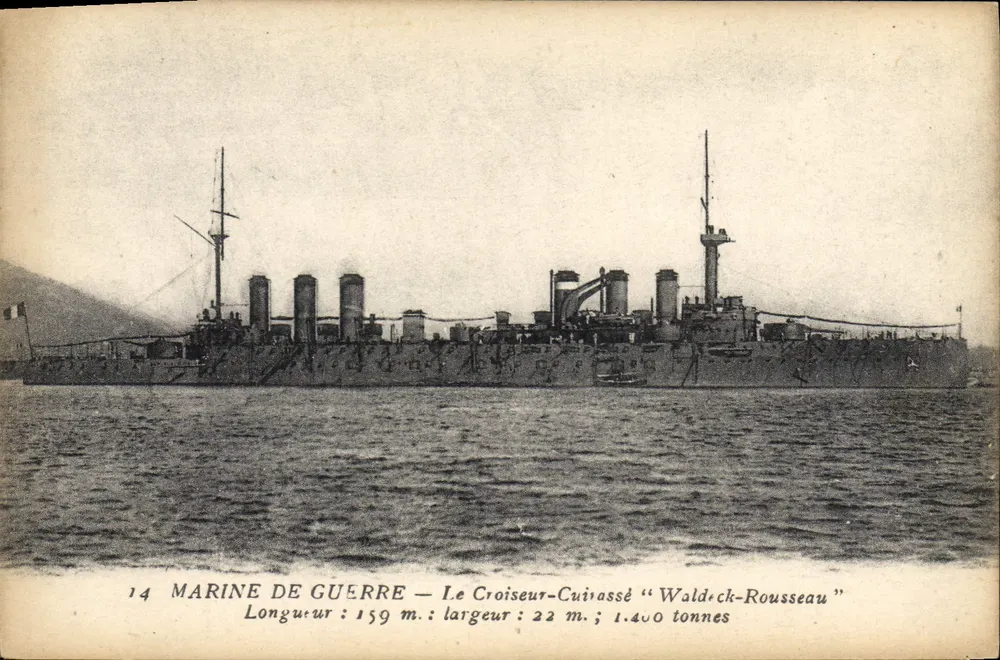 Kriegsschiff — Der Kreuzer-Panzerschiff "Waldock-Rousseau" — Nr. 14 - Vorderseite