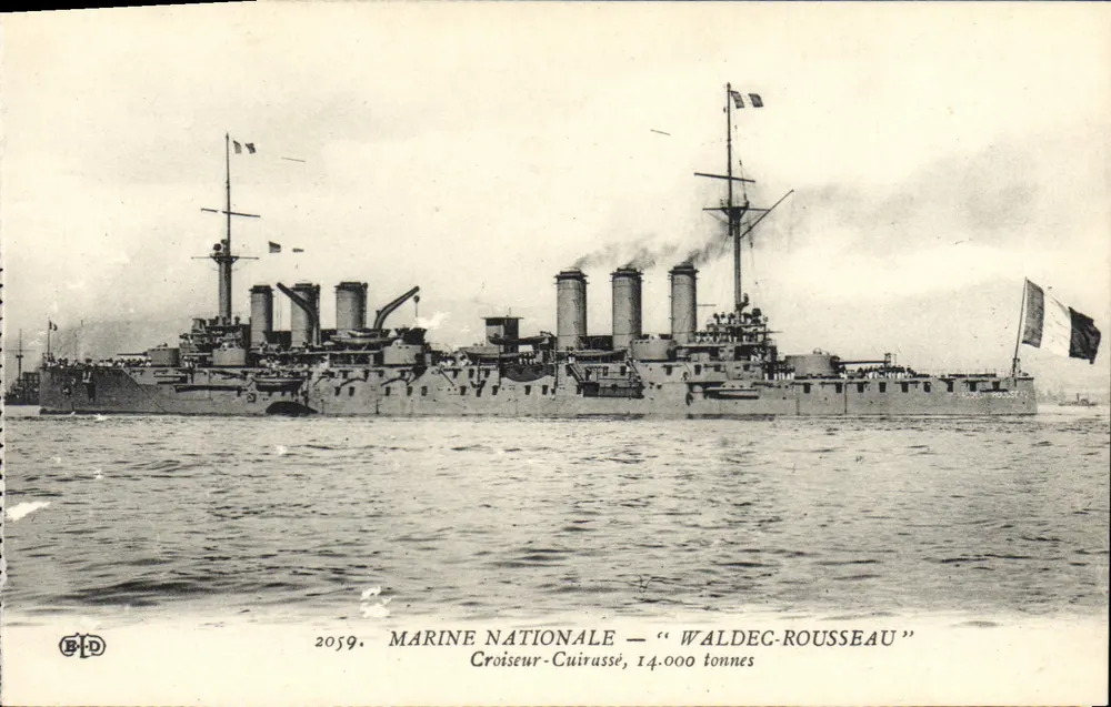 Kreuzer-Panzerschiff "Waldec-Rousseau" — Marine Nationale — 14.000 Tonnen —n°2059 - Vorderseite