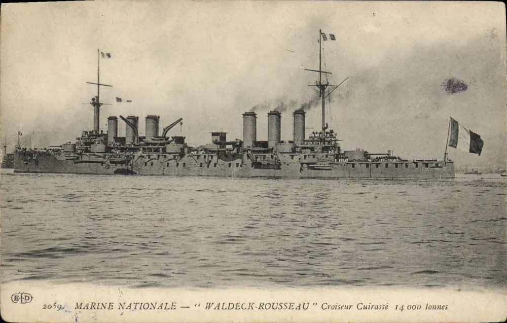 Nationalflotte — "Waldeck-Rousseau" Panzerkreuzer 14.000 Tonnen — Verlag ELD n°2059 - Vorderseite