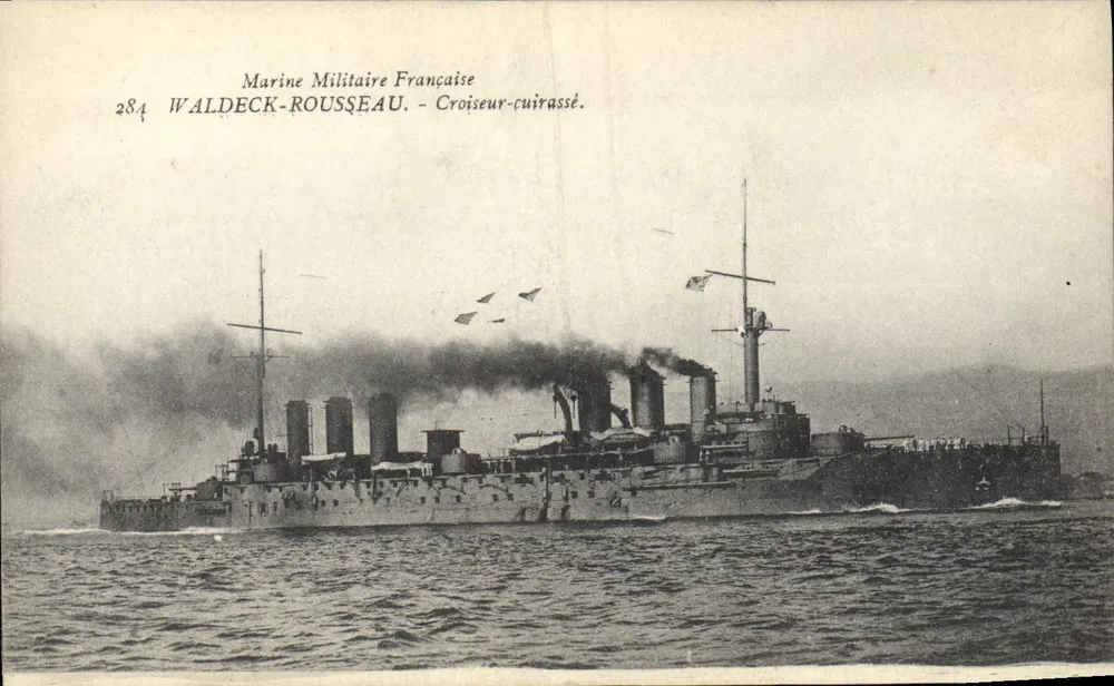 WALDECK-ROUSSEAU — Schlachtschiff — Französische Marine - Vorderseite