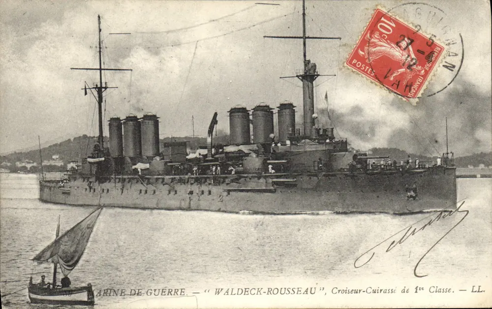 Marine — « Waldeck-Rousseau », Panzerkreuzer der 1. Klasse — Verlag LL. - Vorderseite