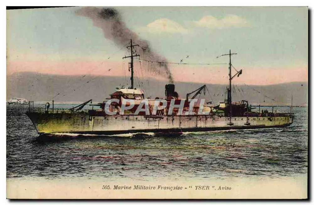 Marinha Militar Francesa - "YSER", Aviso — 505. Editor não visível - Frente