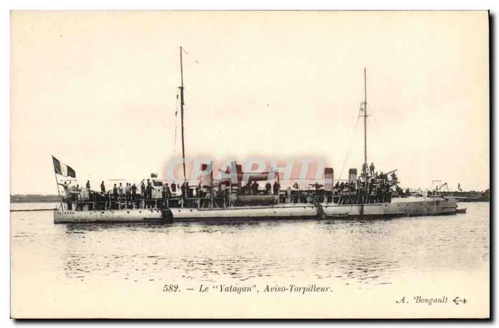 Der "Yatagan", Torpedoboot — Serie 582 — A. Bongault - Vorderseite