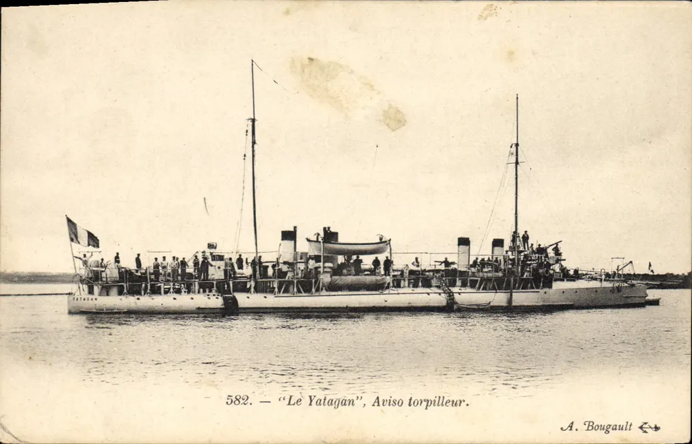 Der Yatagan — Torpedoboot — A. Bougault - Vorderseite