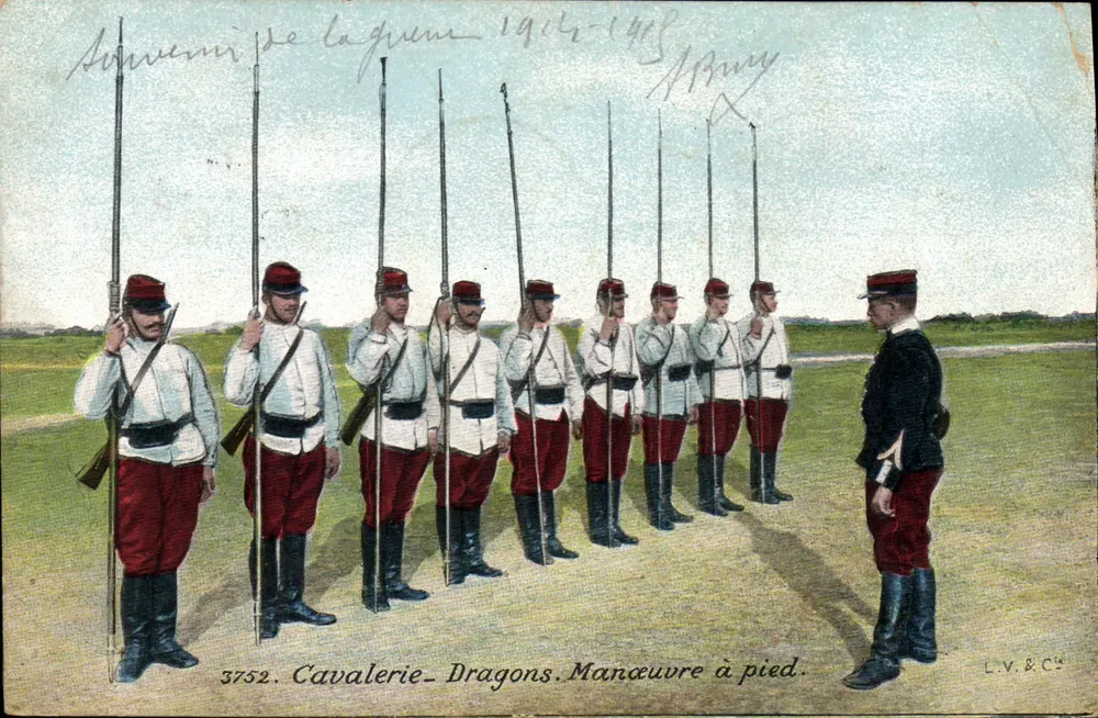 Manöver des Krieges 1904-1905 — Kavallerie-Dragoner. Fußmanöver — L.V.B.Cs n°3752 - Vorderseite